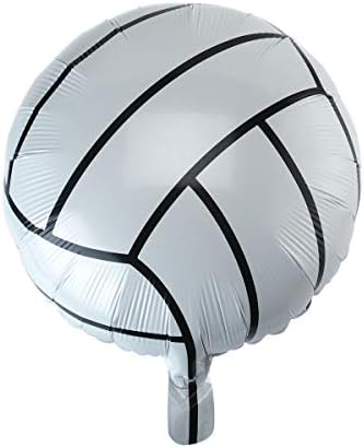 Balões de vôlei de binaryabc, balões de alumínio de vôlei mylar, suprimentos de festas temáticos esportivos,
