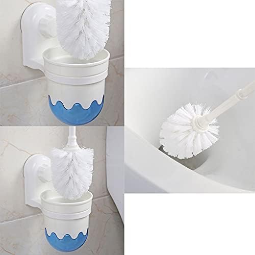 Pincel de vaso sanitário e suporte do vaso sanitário porta-lanchonete de parede doméstica pincel de vaso sanitário de parede banheira de limpeza de limpeza longa 360 ° sem saída de limpeza de banheiro sem saída pincel de limpeza