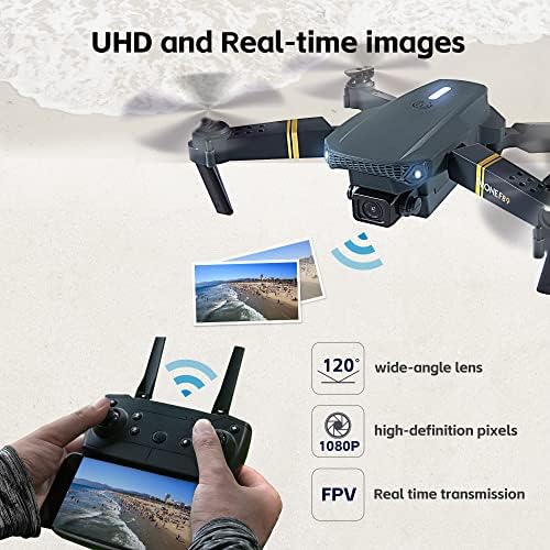 Super resistência Drone quadcopter dobrável para iniciantes-mais de 40 minutos de vôo, tempo de vôo, drone Wi-Fi