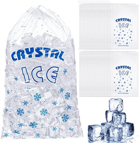100 peças sacos de armazenamento de plástico com fechamento de cordão, goleiro de gelo
