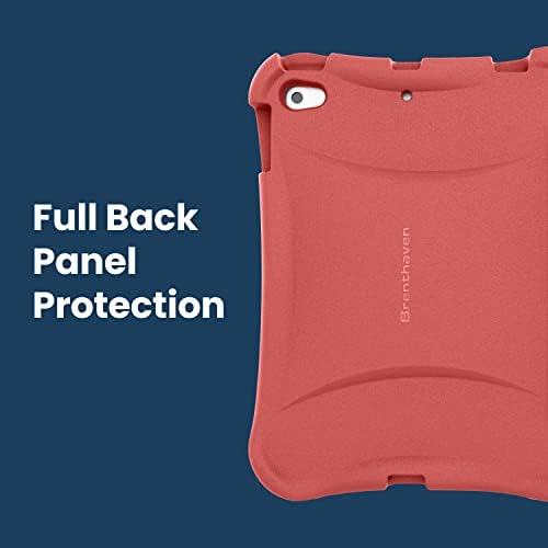 Brentehaven Bounce Case projetada para Apple iPad Mini 5 e 4 para uso da escola e do escritório - Proteção durável, robusta e testada com suporte e protetor de tela - coral rosa