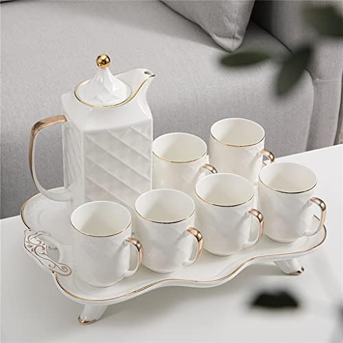 Uxzdx argyle padrão branco cerâmica utilidade utilidade de utilidade de chá da tarde para chá de chá de chá