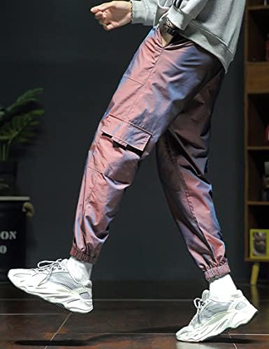 Adolesfsf masculinos calças Hip Hop Streetwear Cargo Pant esportivo Casual Sortpants Reflexivo Haren Casual Troushers
