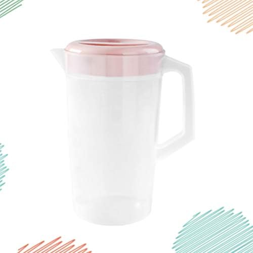Doitool 2L Grande jarra de água plástica com tampa e bico, jarra de jarro de água com alça para suco caseiro,