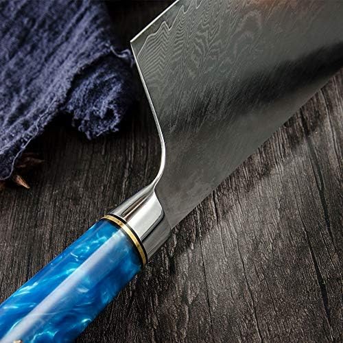 Faca de cuteira, cutelo de carne, faca de chef de damasco 67 camadas Damasco aço lâmina profissional faca de