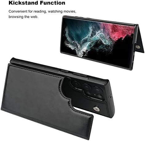Onetop compatível com a caixa de carteira Ultra Samsung Galaxy S22 com porta -carteira, caça -caça -níqueis