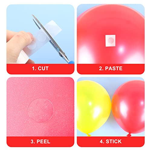 Pontos de cola de Surard, 800 10mm/0,4 8 rolos Poster adesivo Balões transparentes Dots Tape Removível