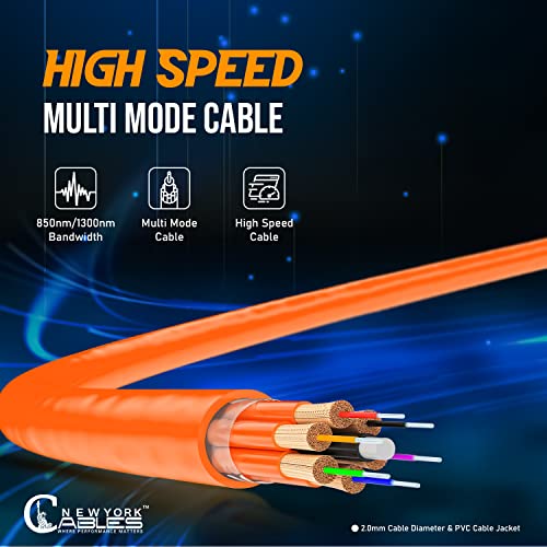 Cabo de remendo de fibra | SC para SC Multimodo Duplex OM2 50/125 Cordão de jumper | 7m 10 GB de cabo de fibra óptica