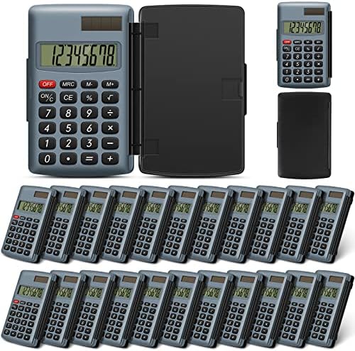 Calculadora de bolso de 24 peças 8 Digitões calculadoras básicas Bateria solar Calculadoras de escritório