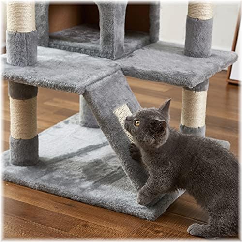 Árvore de gato, 52,76 polegadas de gato Torre com Sisal Scratching Board, Torre de Cat para Cats Intendo com Plataforma