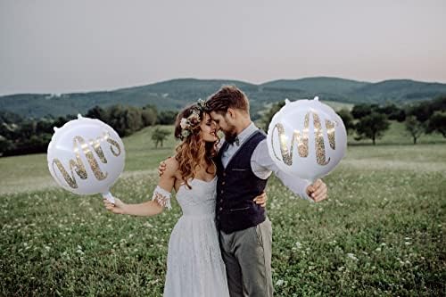 Balões de papel alumínio branco feliz decorações de casamento decorações de festas