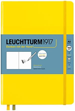 Leuchtturm1917 - caderno de capa dura média A5 - 112 páginas de papel 150g/m²