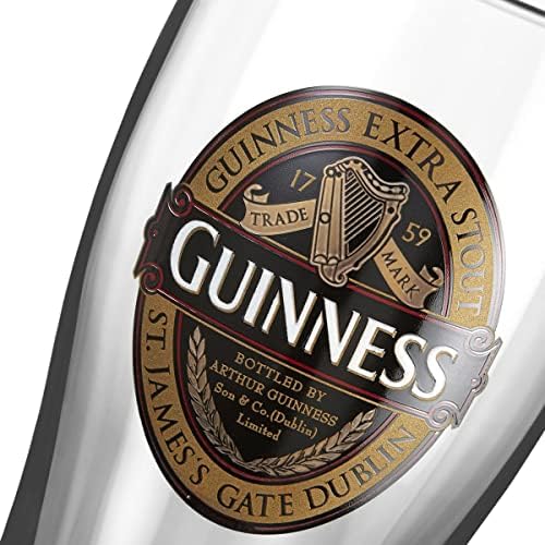 Guinness Stout Beer Glass Red Classic Collection Pack Twin Pack | Merchandise Pint Glasses Conjunto de 2 | Presentes