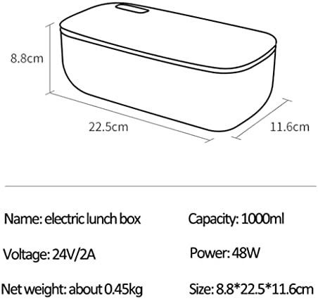 Tbiiexfl Rice Elétrico Caixa de Aquecimento 1L Caixa de aquecimento Constante aquecedor de alimentos
