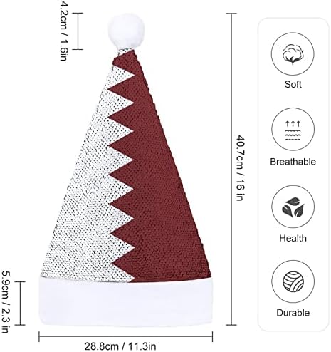 Catar chapéus de Natal da bandeira do Qatar para adultos Fantas figuradas de festa de Natal para adultos Bennie