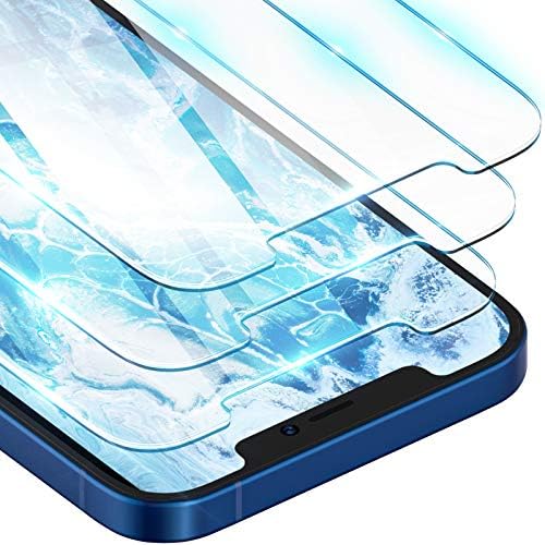 Oribox Case & Glass Screen Protector para iPhone 12 e iPhone 12 Pro, 3 pacotes anti-arranhões protetores