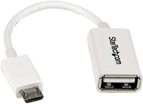 Startech.com 8in Cabo USB OTG - Micro USB para Mini USB - M/M - Cabo de adaptador de dispositivos móveis OTG USB