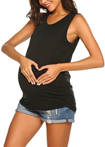 Maternidade feminina Ekouaer Tampa de enfermagem da amamentação camiseta de camiseta de camiseta de camiseta