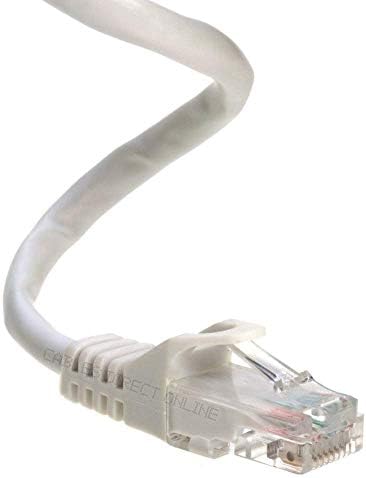 Cabos diretamente online branco 100ft cat6 Ethernet Rede Cabo RJ45 Cordão de patches da internet de internet