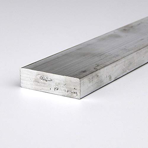 6061 Barra retangular de alumínio, acabamento não polido, extrudado, temperatura T6511, ASTM B221, 1 espessura,
