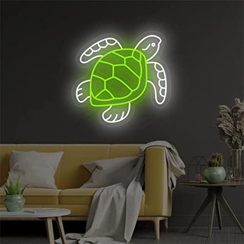 Maxsmlzt tartaruga neon sinal infantil quarto neon decoração leve animal néon néon mar do mar de