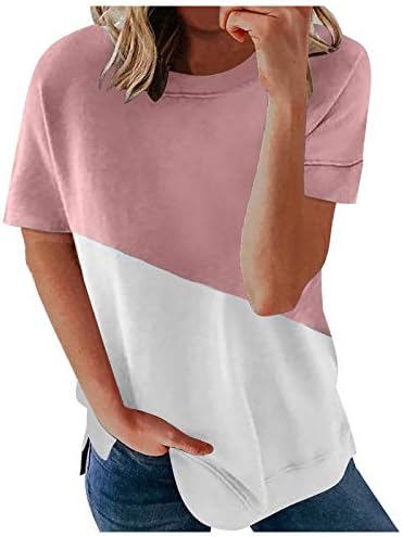 Camisetas para mulheres camisetas de verão de pescoço quadrado clássico de manga curta clássica plus size
