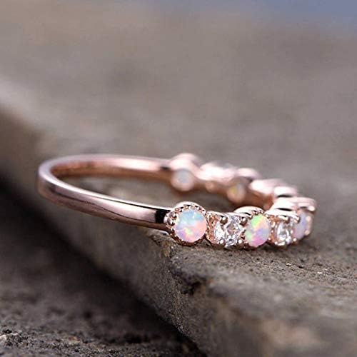 Anéis para mulheres 2023 Presentes de aniversário Jóias moda de jóias Ringue de ouro Opal Ring simples anéis de