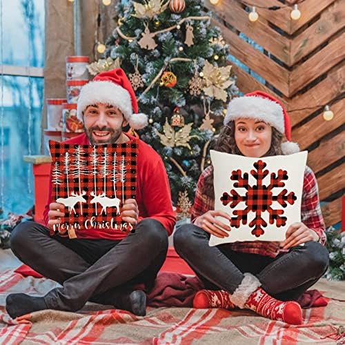 Jdefeg Christmas Linen Hug Caixa de travesseiro Papai Noel Sofá sofá de almofada de almofada sofá