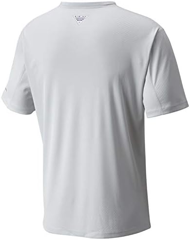 Columbia Men's Pfg Zero Regias Camisa de Manga Curta, Proteção Sol UV, tecido Wicking de umidade, cinza frio, X-Large