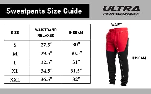 Ultra Performance 3 Pack Pack Fleece Active Tech Joggers para homens, calças masculinas com bolsos