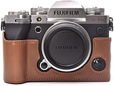 Rieibi Fuji Xt5 Caso - Caso de couro PU para Fujifilm X -T5 Câmera digital - Caso de protetor de proteção para Fuji