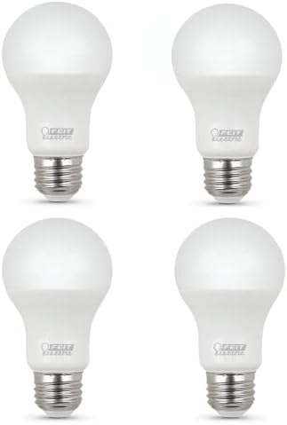 Bulbos de LED elétricos Feit, A19 60W equivalente, não adquirível, 800 lúmens, lâmpadas LED A19, base E26, 2700k