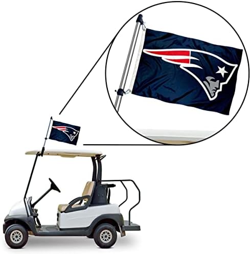 New England Patriots Golf Cart Flag Pole e suporte de montagem do suporte
