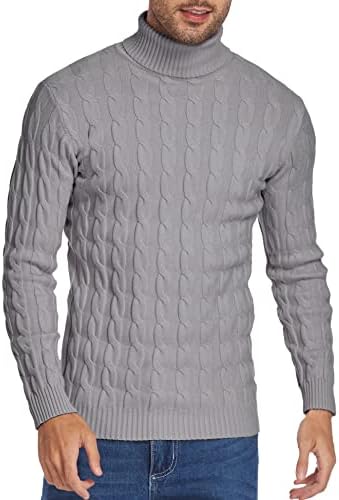 Tinkwell Men Slim Fit Casual maconha Sweater Twisted Twisted Pullover básico Sútias sólidas