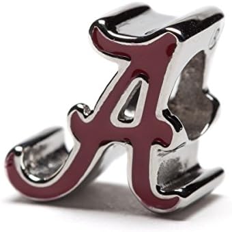 O charme da Biço da Universidade do Alabama | Aço inoxidável Alabama Charme | Presente da Universidade do Alabama