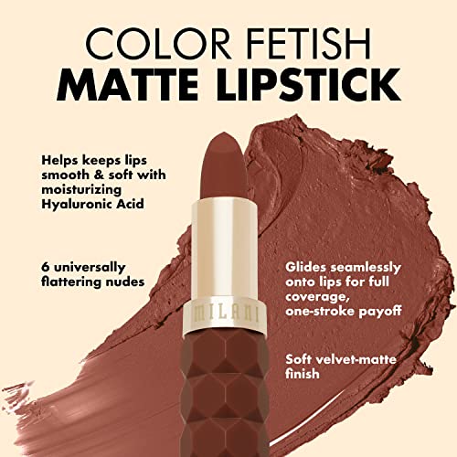 Milani Color Fetish Matte Lipstick 5 pacote: segredo, paixão, prazer, sensual e provocação