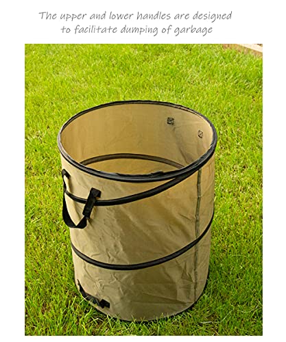 Hikeman lixo portátil pode lixeiras de acampamento dobrável com tampa de tampa totalmente preutil saco