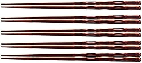 J-Kitchens PBT Chopsticks Conjunto de 5, 9,0 polegadas ângulo de escultura de superfície, pauzinhos, revestimento