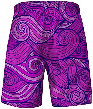 Baús de natação de verão beuu para homens, ondas rápidas e engraçadas 3D Prind Prindstring shorts casuais shorts