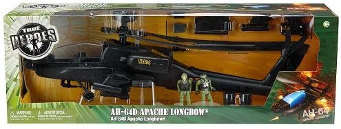 True Hereos Apache Longbow Réplica Helicóptero 24 polegadas com 2 figuras