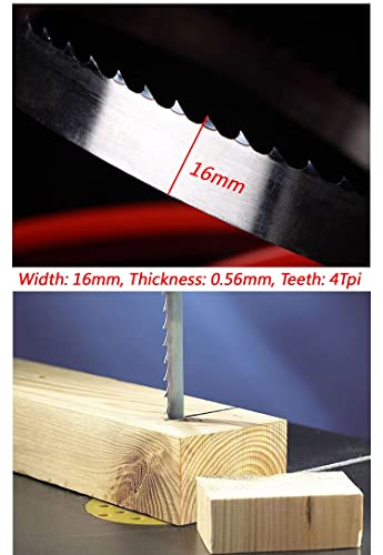 4tpi Bandsaw Blade Cutting Wood com lâminas de serra de banda de extinção. 1140 1400 1570 1790 2240 2360 2560 x 13mm 16mm 1pc
