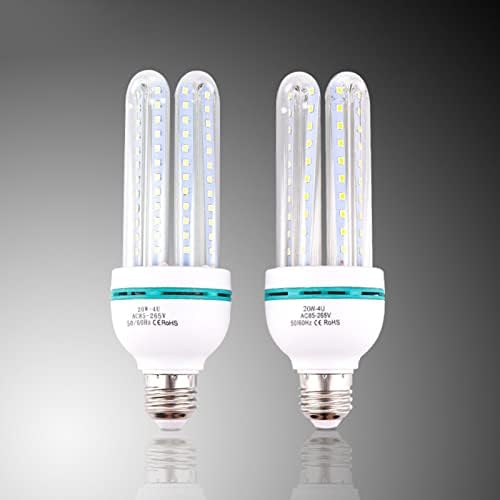 Bulbos de milho LED de tubo em U, 20W E26 LED BULS DE MORN BLANCO BRANCO 6000K, 200W Equivalente,