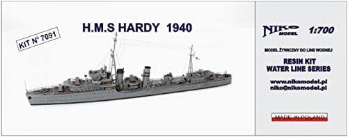 NICO Modelo PN07091 1/700 British Navy H-Class Destroyer Hardy 1940 Resina Kit