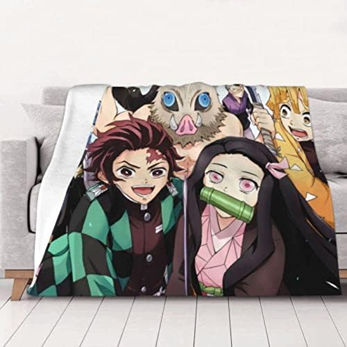 Cobertor de Lunuaoe para meninos e meninas, Anime Flannel Moldores macios para toda a temporada 60