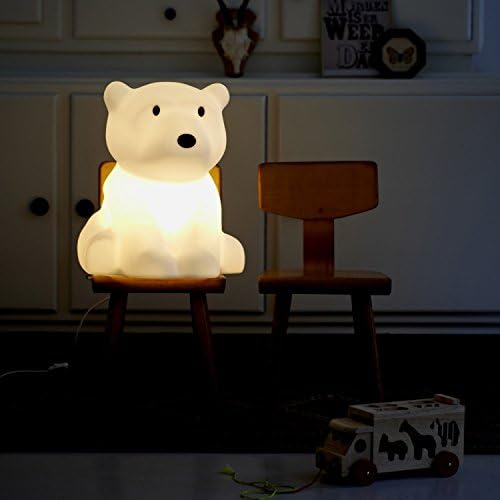 Red Co. White LED LED suave nanuk Polar Bear Lamp com dimmer, 16 polegadas de altura