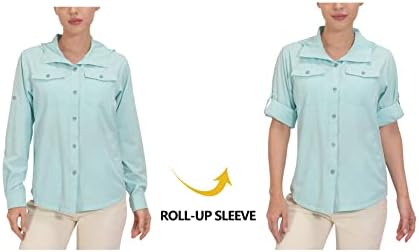 Little Donkey Andy Andy UPF 50+ camisa de proteção UV, camisa de caminhada de pesca de manga