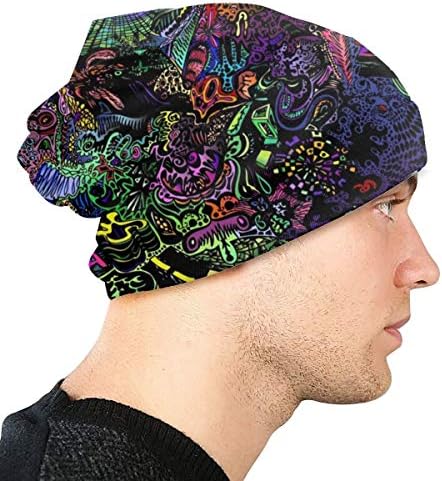 Tripppy Psychedelic Art Beanie Homens Mulheres Unissex Skull Knit Hat Cap