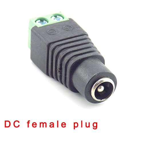 12V DC Male fêmea plugue feminino 5,5 x 2,1 mm DC Acessórios para cabos de alimentação conectora conectora