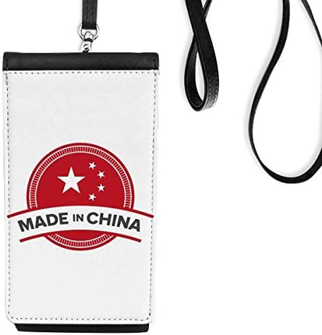 Feito na China emblema estrela a bolsa de carteira de telefone chinesa pendurado bolsa móvel preta bolso preto