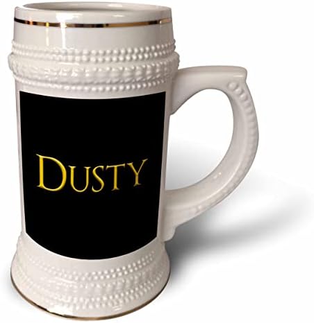 3Drose Dusty Popular Baby Boy Nome na América. Amarelo em preto. - 22 onças de caneca